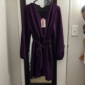Deep shimmer purple dress